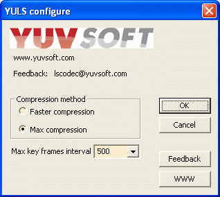 Screenshot for YUVsoft's Lossless Video Codec 1.0.3